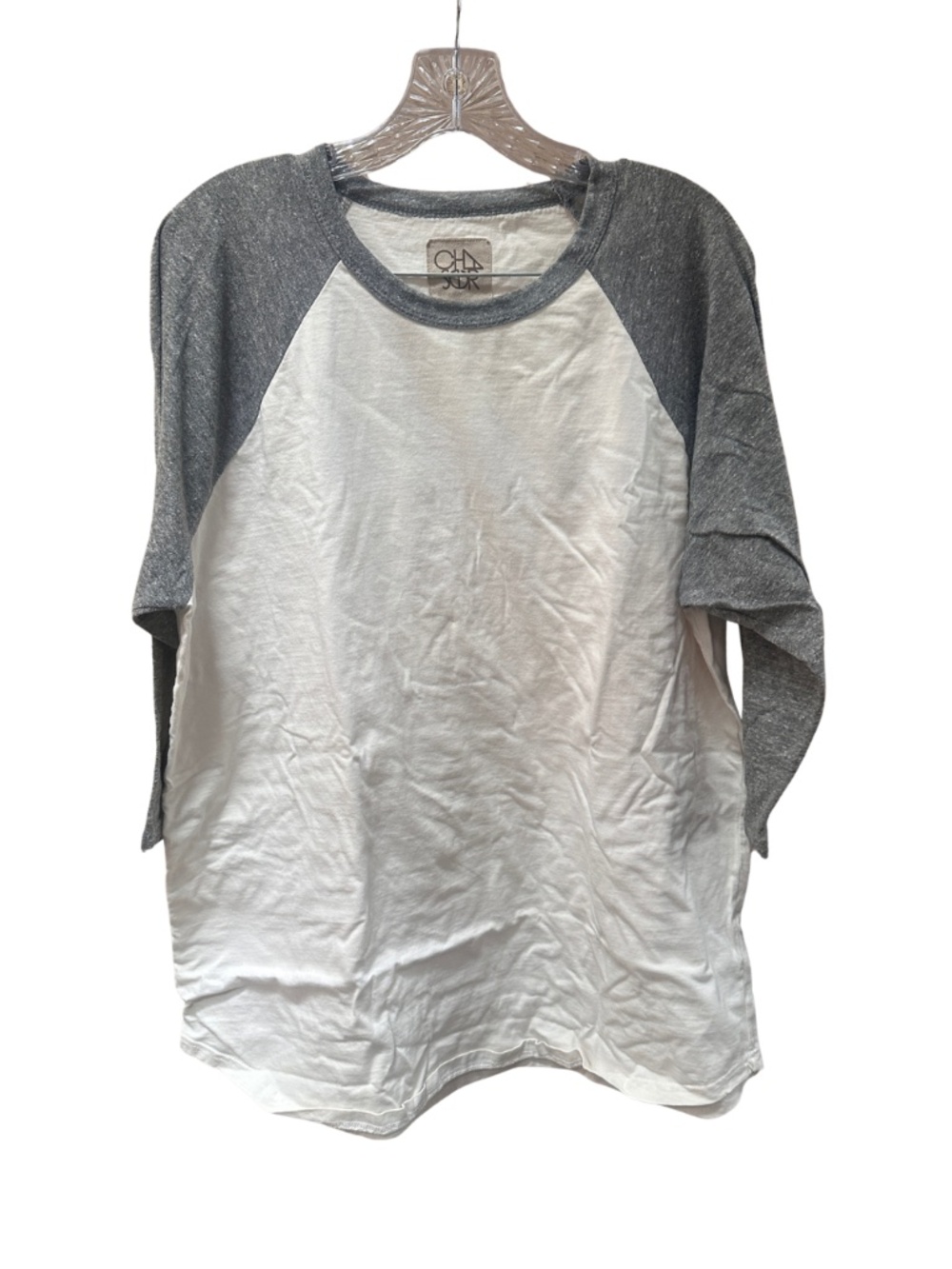 Chaser Gray and White Baseball Long Sleeve Top - Men's XXL